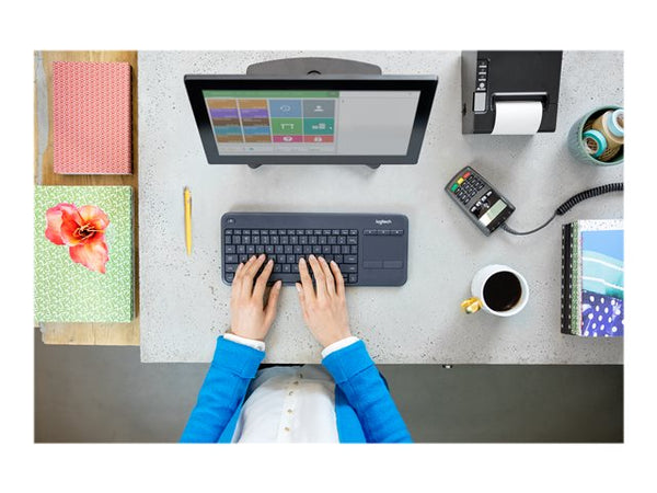 Logitech Wireless Touch Keyboard K400 Plus - Teclado - con panel táctil
