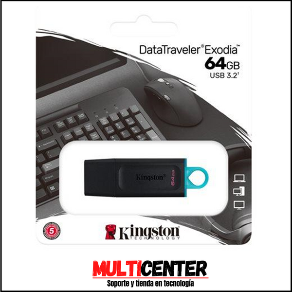 Kingston DataTraveler Exodia - Unidad flash USB - 64 GB